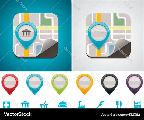 Customizable Map Location Icon Royalty Free Vector Image