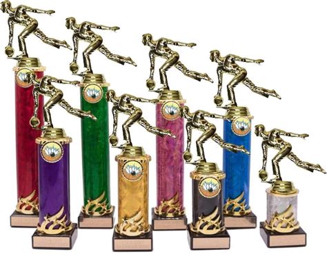 County Engraving Personalised Male Ten Pin Bowling Column Trophy Award