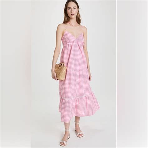 Lost Wander Dresses Nwt Lost Wander Pink Gingham Dress Poshmark