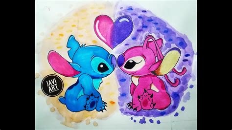 Como Dibujar A Stitch Y A Su Novia Angel How To Draw Stitch And Angel