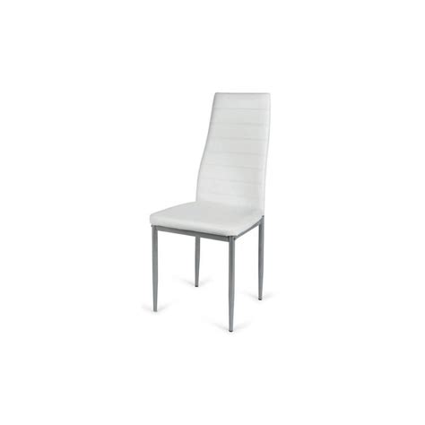 Silla Comedor Edo Eco Piel Blanco Decomobi