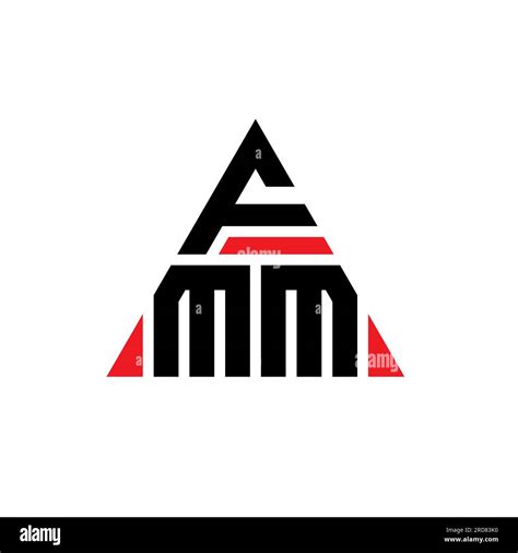 Diseño De Logotipo De Letra Triángulo Fmm Con Forma De Triángulo Fmm