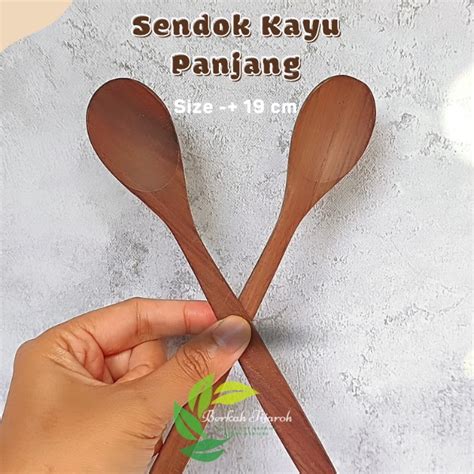 Jual Sendok Kayu Panjang Sendok Jus Panjang Pengaduk Minuman Shopee