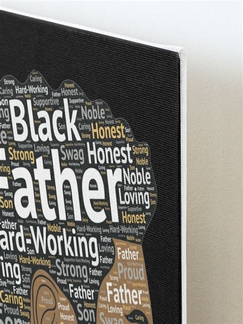 Black Father African American Words In Afro Hair Mounted Print For