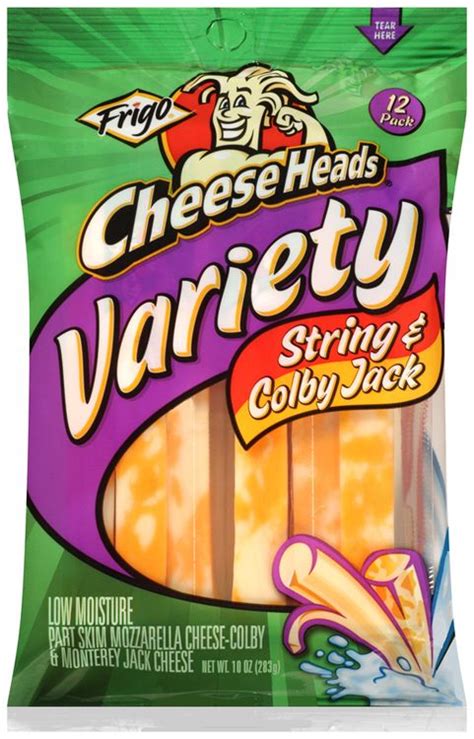 Frigo® Cheese Heads® String And Colby Jack Sticks Variety Cheese 12 Ct