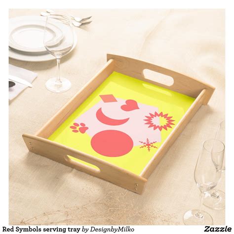 red serving trays food trays zazzle