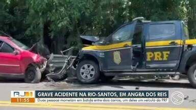 RJ1 TV Rio Sul Homem E Mulher Morrem Em Acidente Entre Carro E