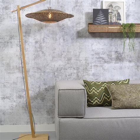 Bali Lampadaire Bambou H Cm Naturel Et Noir Good Mojo Lightonline