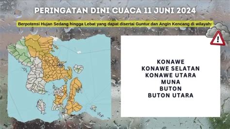 Bmkg Rilis Peringatan Dini Cuaca Dan Gelombang Tinggi Di Sultra Untuk