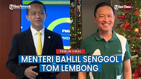 Bahlil Sindir Tom Lembong Sebut Jangan Merasa Pintar Pidato Tom Sering