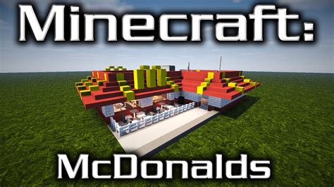 Minecraft Mcdonalds Tutorial Youtube