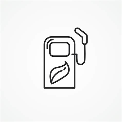 Premium Vector Ecological Refueling Line Icon Green Fuel Station