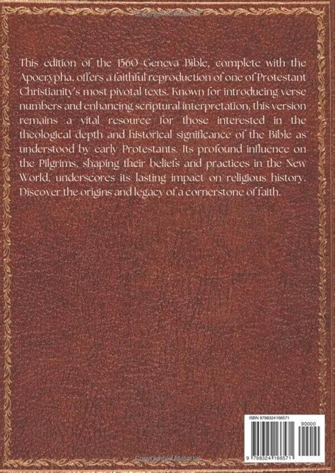 Geneva Bible Edition With Apocrypha Complete Geneva Bible