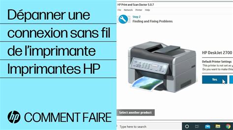 D Panner Une Connexion Sans Fil De Limprimante Imprimantes Hp Hp