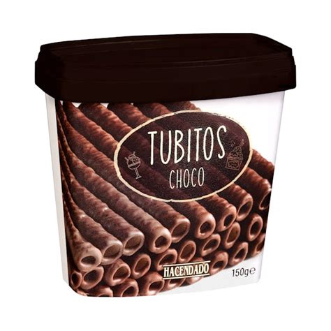 Tubitos bañados chocolate negro Hacendado Mercadona