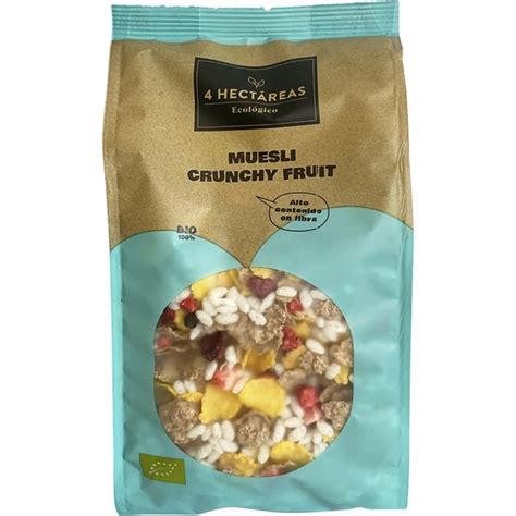 Comprar Muesli crujiente con frutas ecológico bolsa 250 g 4 HECTAREAS