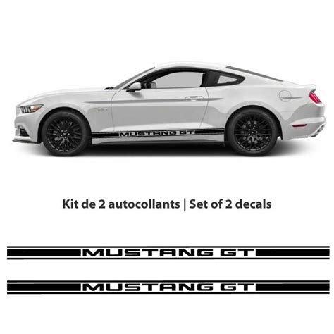 Ford Mustang 2x Side Stripes Vinyl Body Decal Sticker Graphics Premium Quality