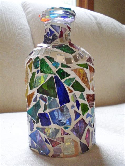 Mosaic Bottle View 1 By Fleurdufeu On Deviantart Mosaic Bottles Mosaic Mosaic Projects