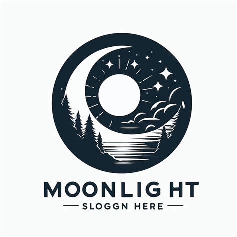 Moonlight logo illustration | Premium AI-generated vector