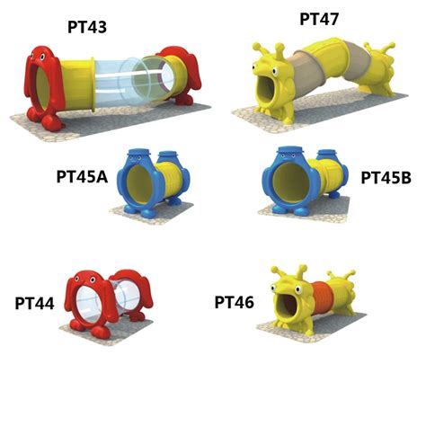 kids plastic toys tube slides outdoor playground for school/park-in ...