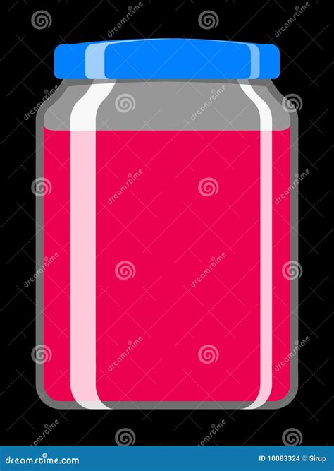 Jar With Pink Jam Stock Vector Illustration Of Marmalade 10083324