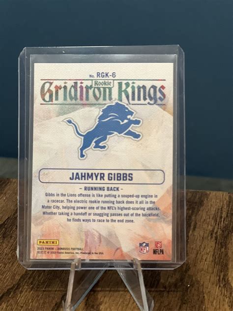 Jahmyr Gibbs 2023 Panini Donruss Football Rookie Gridiron Kings Rgk 6