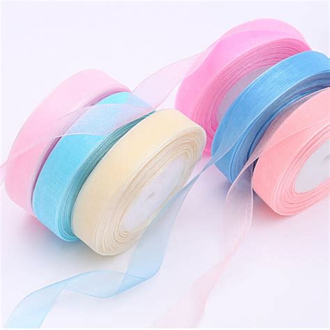 20 Mm Wide Nylon Organza Ribbon Roll 66 Colors Available