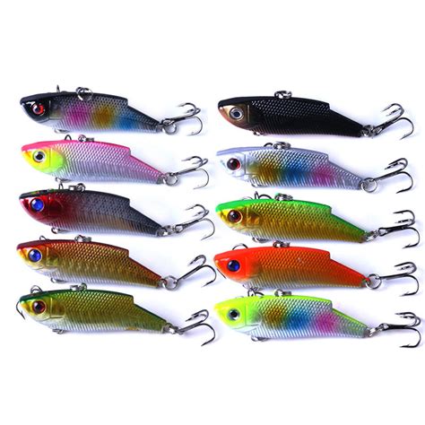 Zanlure 10pcs Set 5 5cm 10g Vib Crankbait Lifelike Fishing Lure Slow