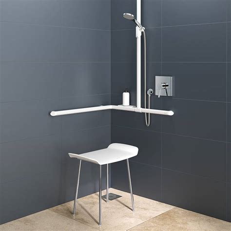 Barre De Douche D Angle Avec Barre Verticale Be Line Aluminium