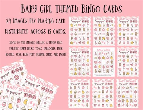 Baby Shower Bingo Printable Baby Girl Bingo Printable Baby Shower