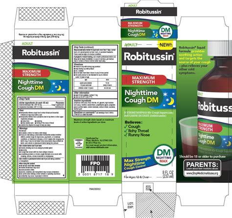 Children S Robitussin Dm Nighttime Dosage By Weight - Bios Pics