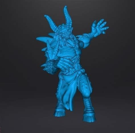 HORNED DEMON MINIATURE MODEL FOR FANTASY GAMES DND RPG 3D model 3D ...