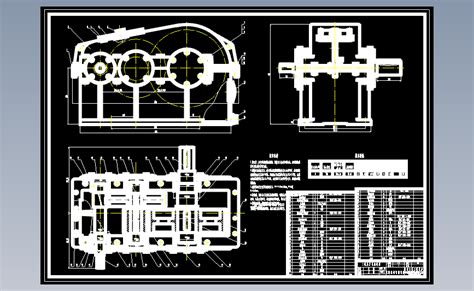 二级减速器autocad 2004模型图纸下载 懒石网