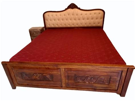 Sheesham Wood Polished Wooden Double Bed With Storage At Rs 40000 In