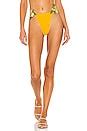 Andrea Iyamah Mona Embroidered Bikini Bottom In Mustard REVOLVE