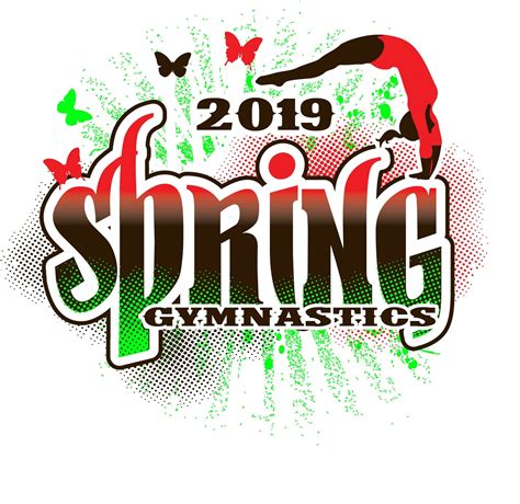 Spring Gymnastics Vector Logo Design For Print My Event Artist