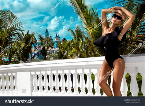 Elegant Sexy Woman Black Bikini On Stock Photo Shutterstock