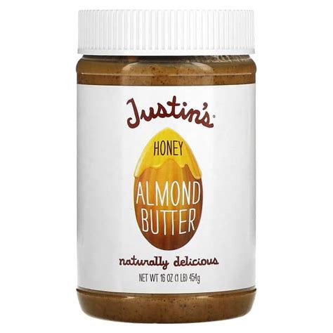 Justins Nut Butter 허니 아몬드 버터honey Almond Butter 16 Oz 454 G