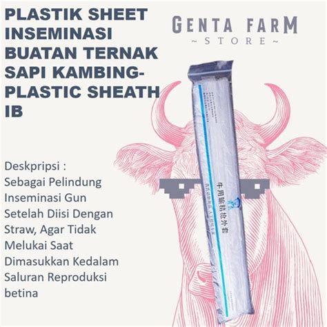 Jual Plastik Sheet Inseminasi Buatan Ternak Sapi Kambing Plastic Sheath