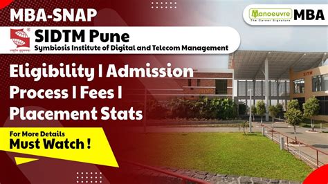 MBA SNAP Symbiosis SIDTM Pune Eligibility Admission Process