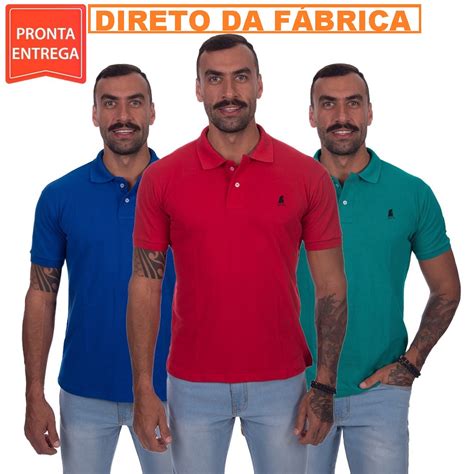 Camiseta Gola Polo Masculina Em V Rias Cores Polo Club Br Original