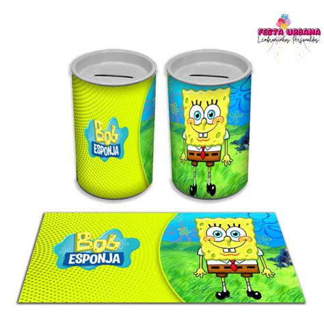 Adesivo Para Cofrinho Bob Esponja Elo7 Produtos Especiais