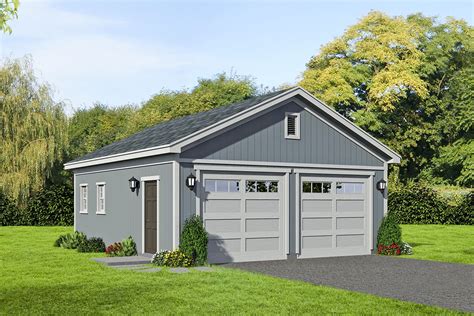 2 Car Detached Garage With 2 Garage Doors 68598vr Architectural Designs House Plans