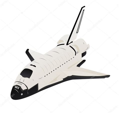 Space Shuttle Illustration in Flight on White — Stock Photo © bobbigmac ...