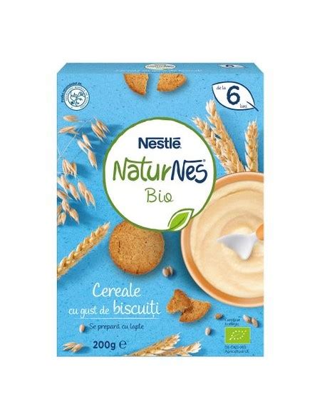 Nestle NaturNes Bio Cereale Cu Gust De Biscuiti 200g De La 6 Luni