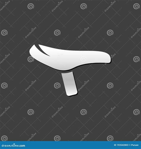 Metallic Icon Bicycle Saddle Stock Vector Illustration Of Rolling