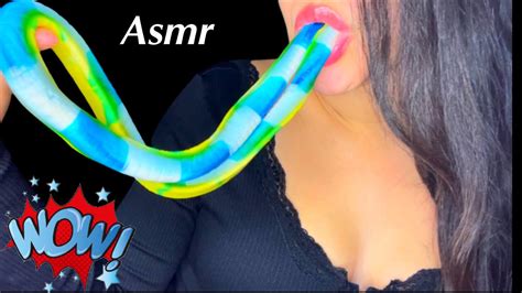 Asmr Eating A Giant Gummy Worm No Talking Youtube