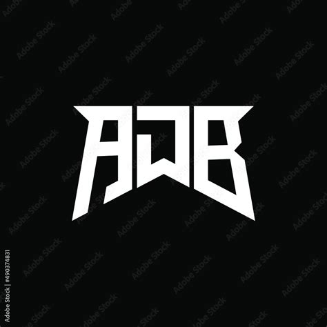 ADB letter logo design on black background. ADB creative initials ...