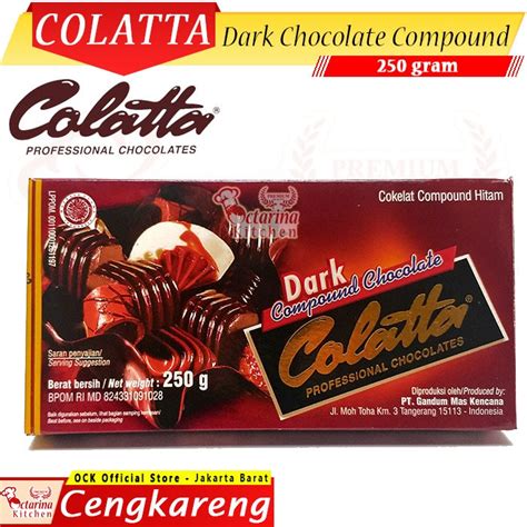 Jual COLATTA Dark Chocolate Compound 250 Gram Coklat Batang 250gr