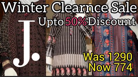 J Junaid Jamshed Winter Clearance Sale J Flat Off Sale M